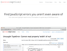 Tablet Screenshot of errorception.com